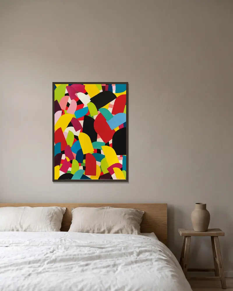 Ohne Titel von Otto Freundlich gerahmt an einer Wand