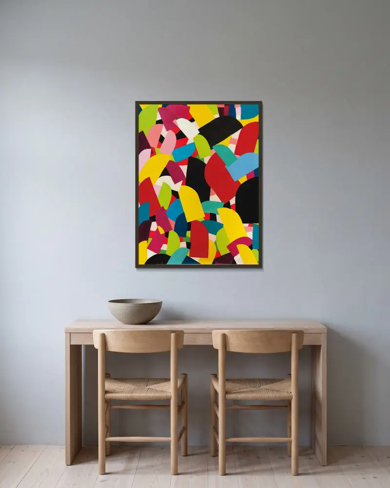 Ohne Titel von Otto Freundlich gerahmt an einer Wand