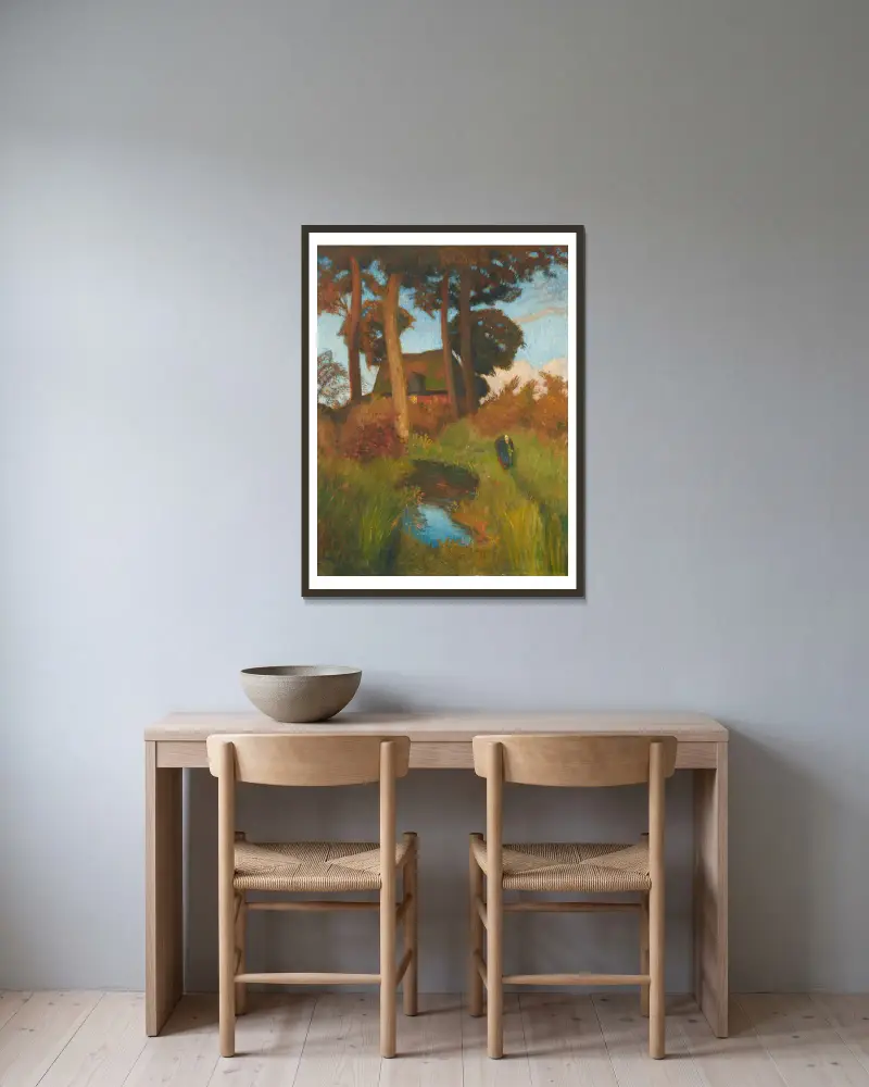 Starý dům, Otto Modersohn v rámu na stěně