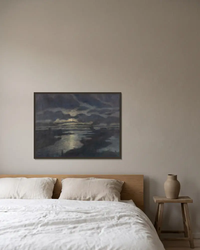 Noc księżycowa, Otto Modersohn w ramie na ścianie