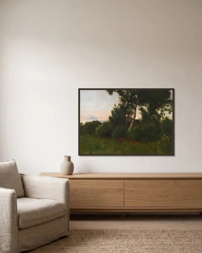 Wieczór letni, Otto Modersohn w ramie na ścianie
