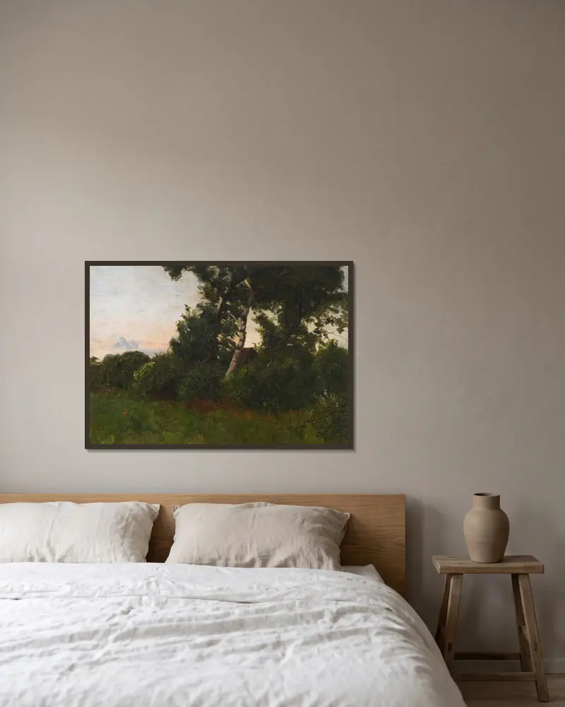 Wieczór letni, Otto Modersohn w ramie na ścianie