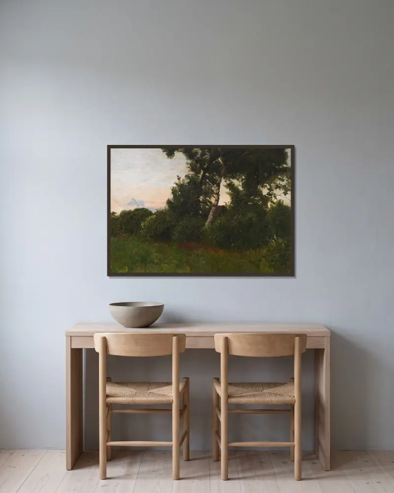 Wieczór letni, Otto Modersohn w ramie na ścianie