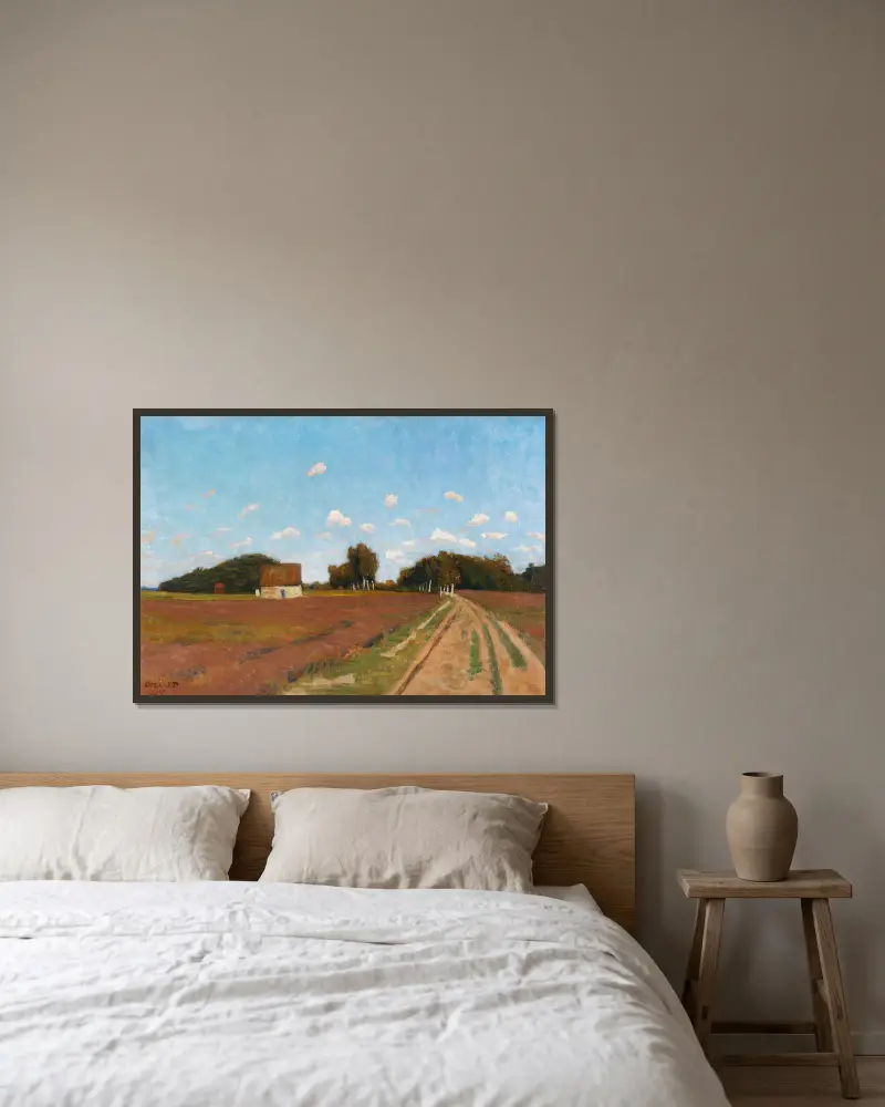 Letni dzień pod Worpswede, Otto Modersohn w ramie na ścianie