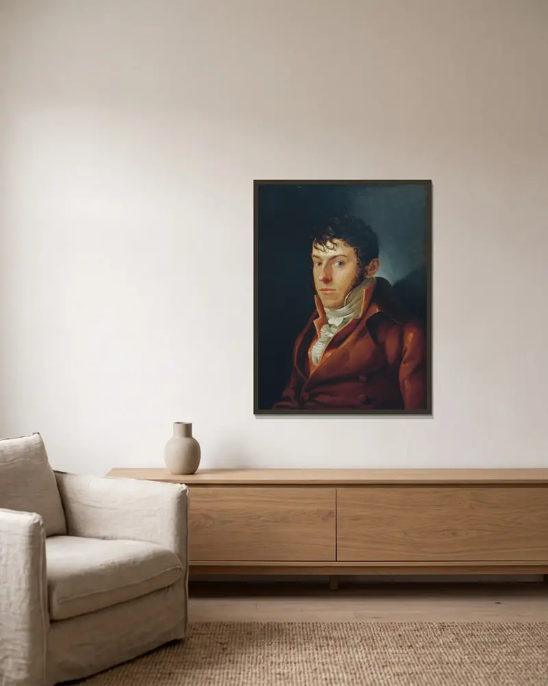 Målaren och författaren Friedrich August von Klinkowström av Philipp Otto Runge inramad på en vägg