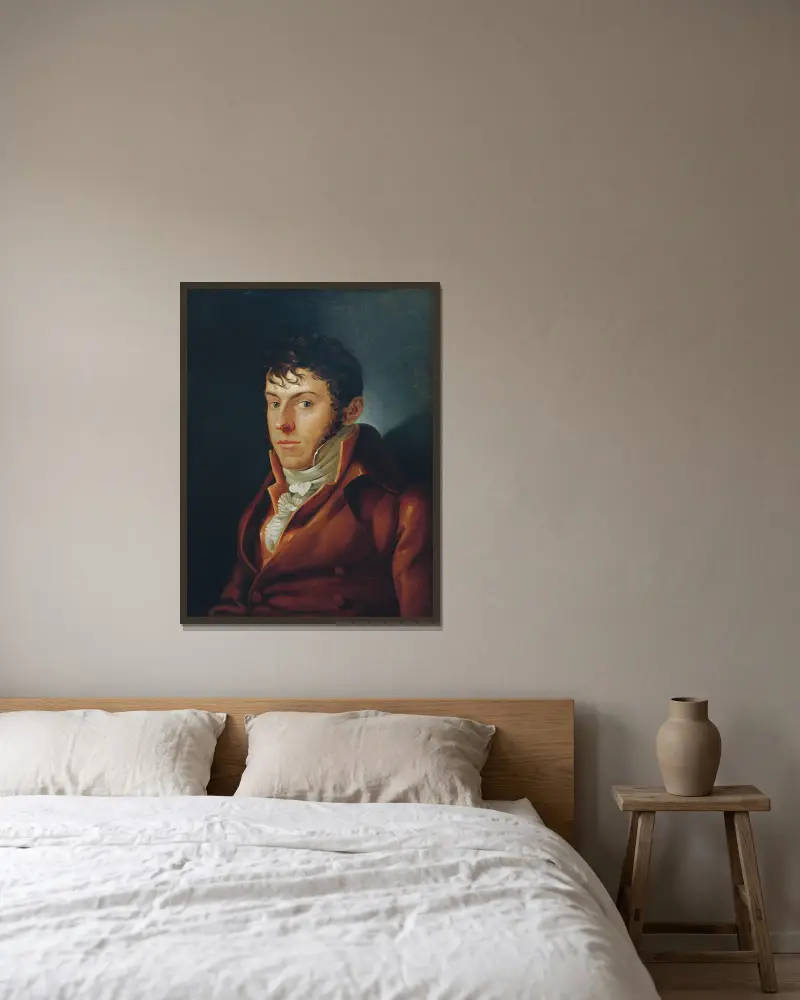Målaren och författaren Friedrich August von Klinkowström av Philipp Otto Runge inramad på en vägg