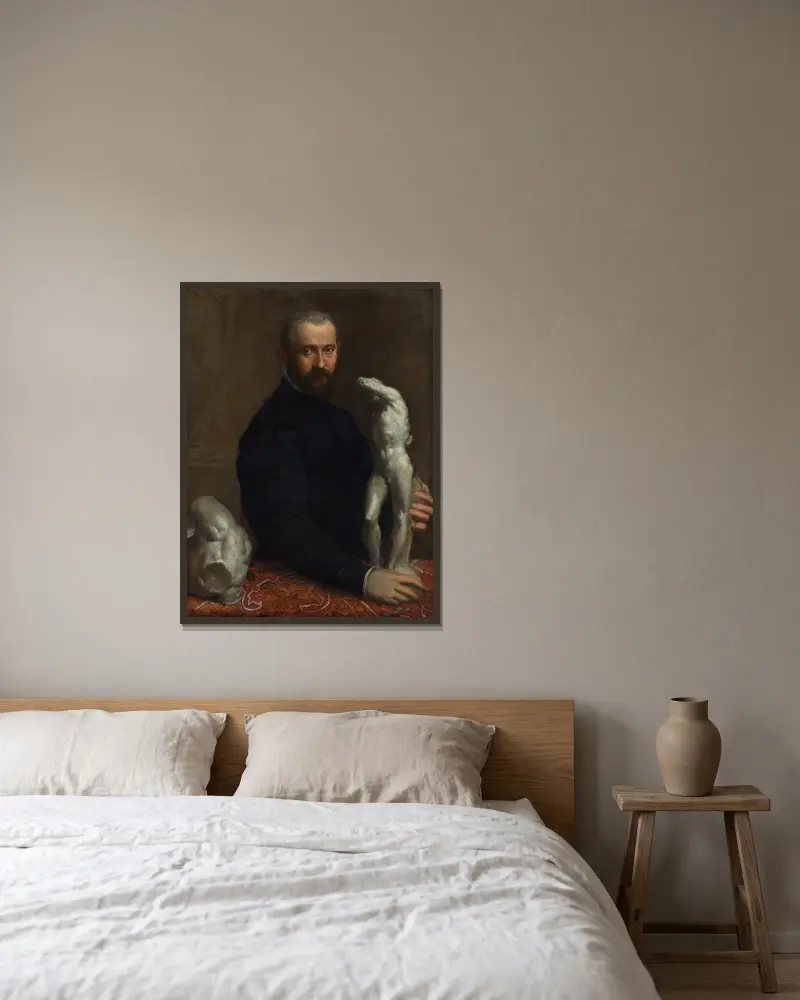 Alessandro Vittoria von Paolo Veronese gerahmt an einer Wand