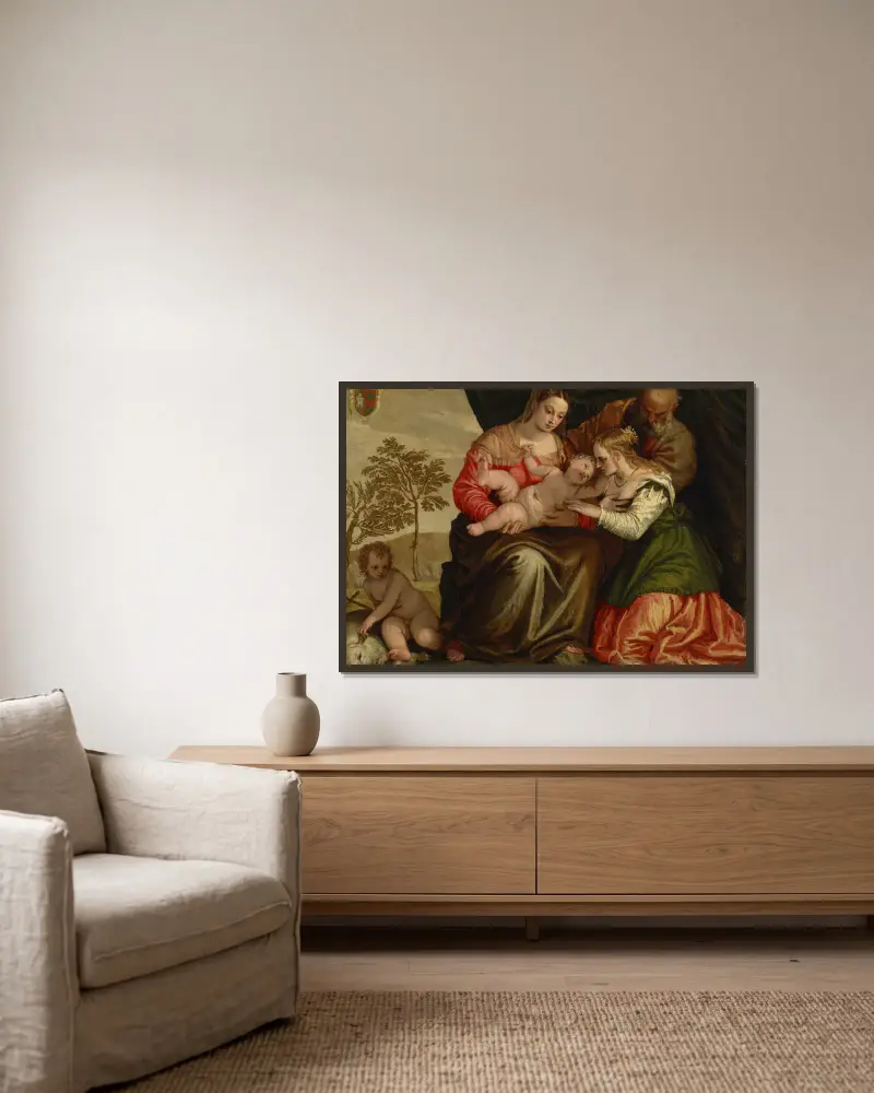 Mistyczne zaślubiny św. Katarzyny, Paolo Veronese w ramie na ścianie