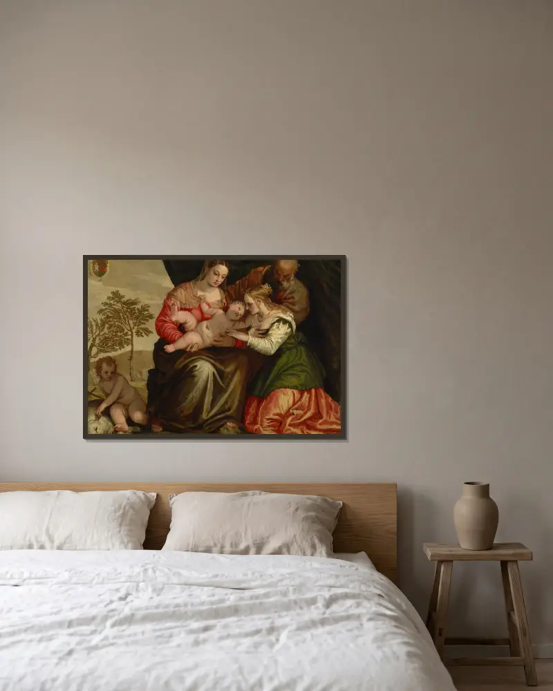 Mistyczne zaślubiny św. Katarzyny, Paolo Veronese w ramie na ścianie