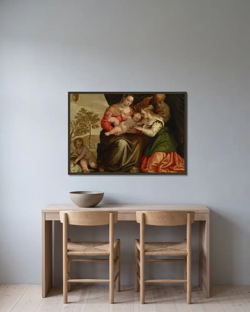 Mistyczne zaślubiny św. Katarzyny, Paolo Veronese w ramie na ścianie