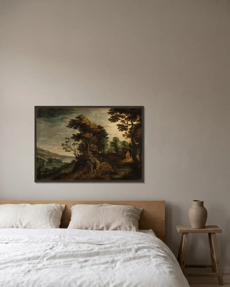 Pejzaż, nr 2, Paul Bril w ramie na ścianie