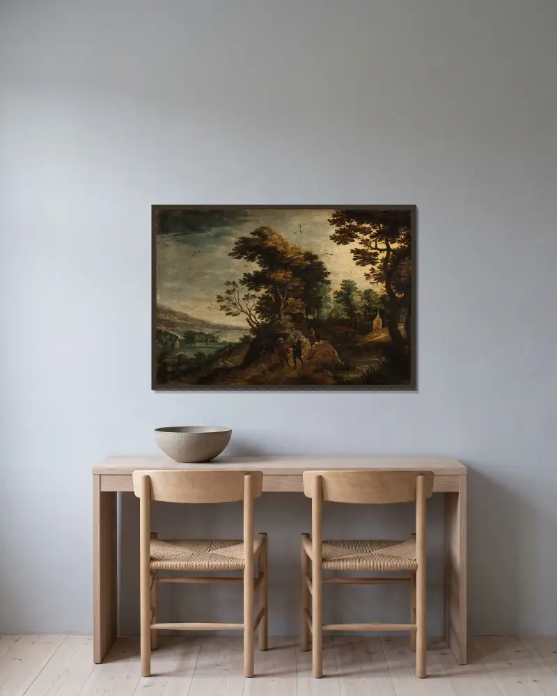 Pejzaż, nr 2, Paul Bril w ramie na ścianie