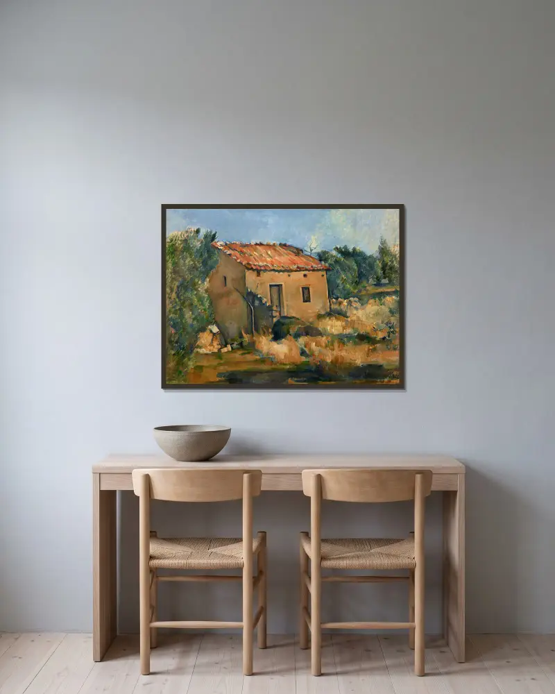 Abandoned House near Aix-en-Provence av Paul Cézanne inramad på en vägg
