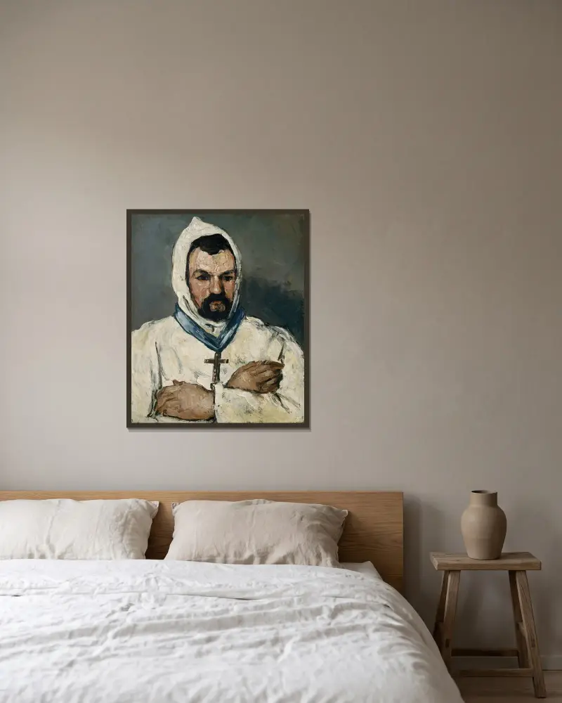 Antoine Dominique Sauveur Aubert (ur. 1817), wuj artysty, jako mnich, Paul Cézanne w ramie na ścianie