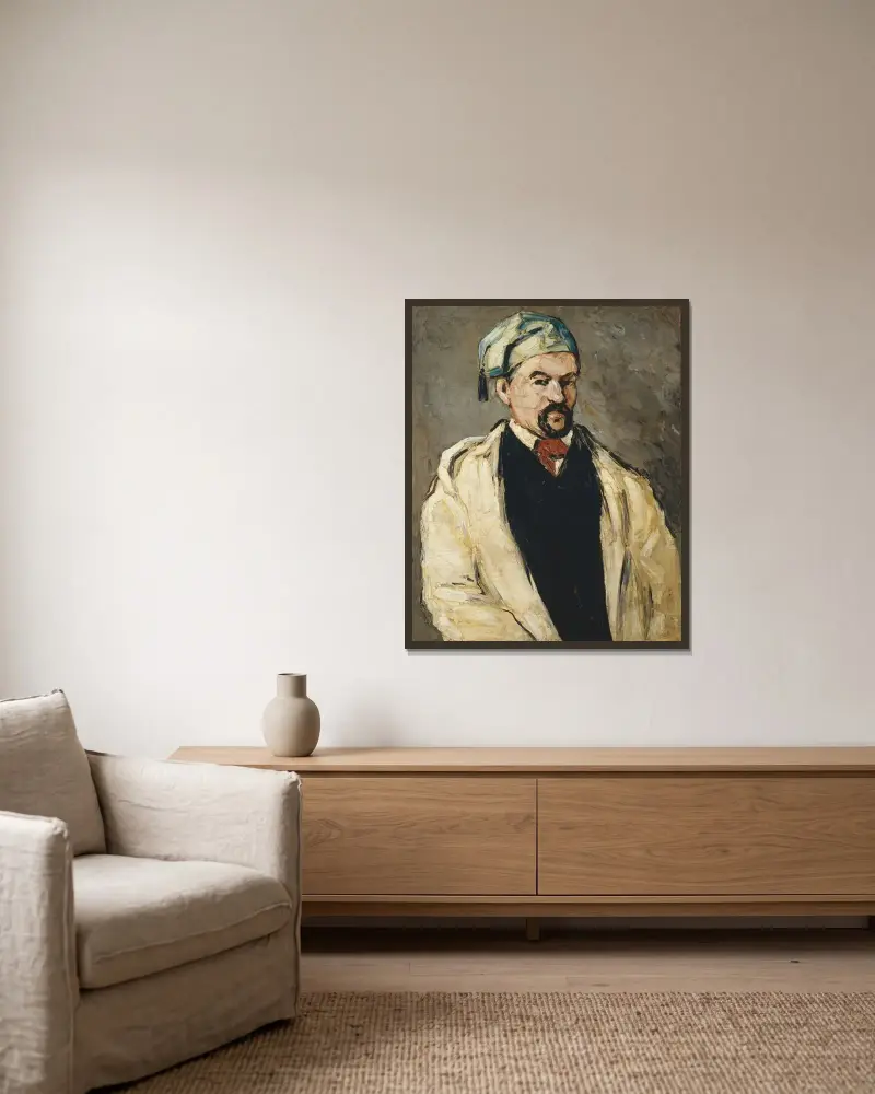 Antoine Dominique Sauveur Aubert (född 1817), konstnärens farbror av Paul Cézanne inramad på en vägg
