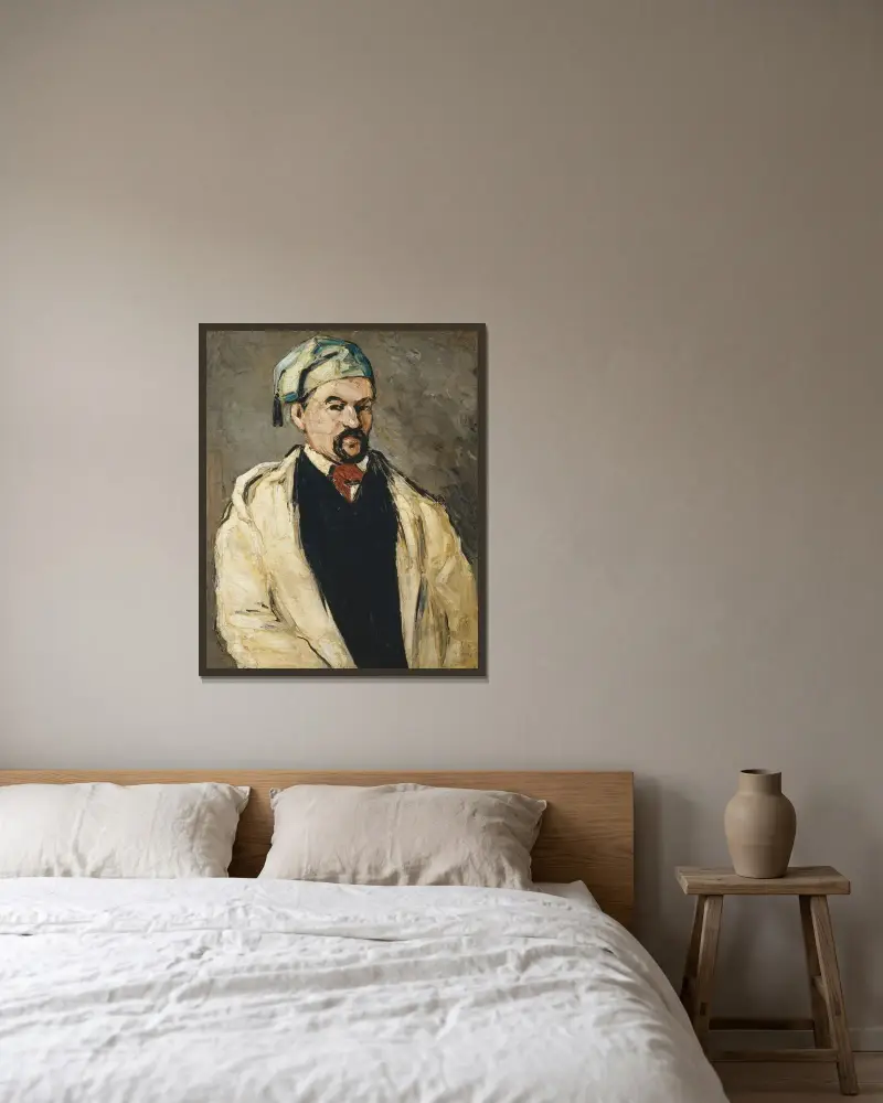 Antoine Dominique Sauveur Aubert (född 1817), konstnärens farbror av Paul Cézanne inramad på en vägg