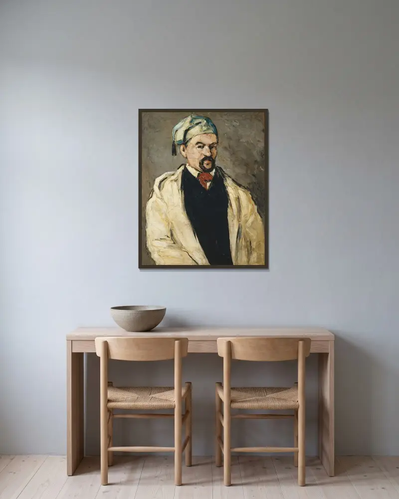 Antoine Dominique Sauveur Aubert (född 1817), konstnärens farbror av Paul Cézanne inramad på en vägg