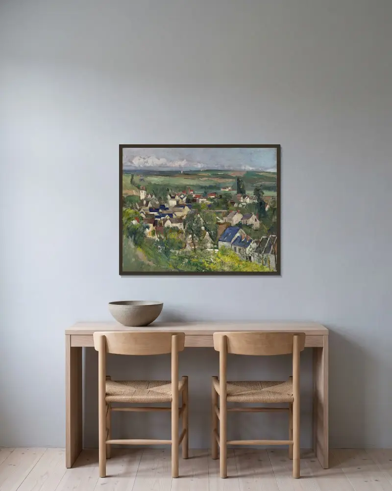 Panorama Auvers, Paul Cézanne w ramie na ścianie