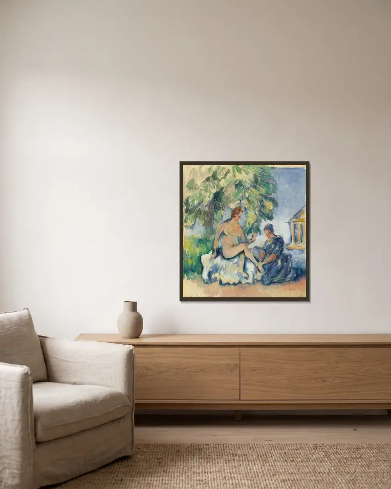 Batseba von Paul Cézanne gerahmt an einer Wand