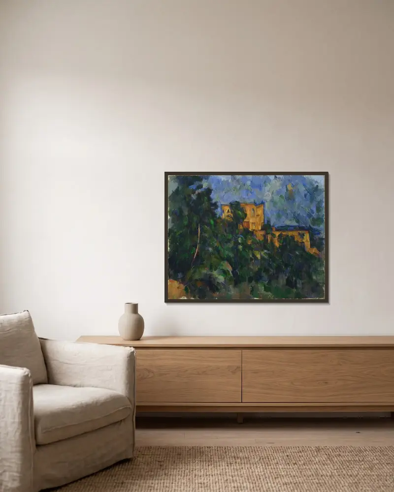 Château Noir (from 1903 until 1904) av Paul Cézanne inramad på en vägg