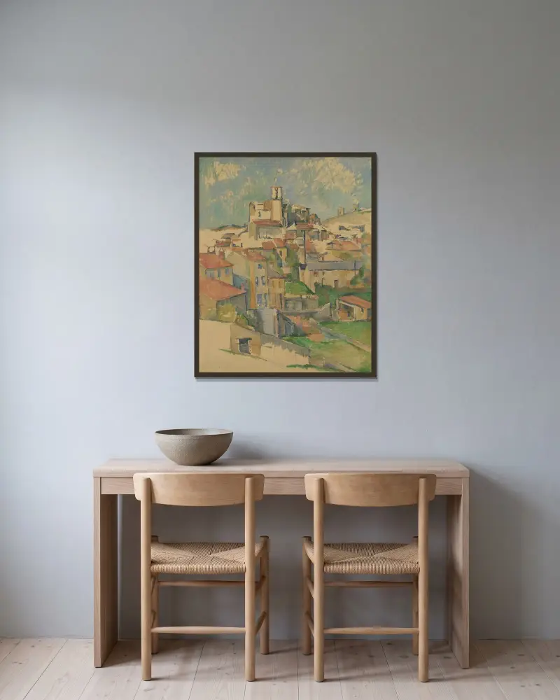 Gardanne von Paul Cézanne gerahmt an einer Wand