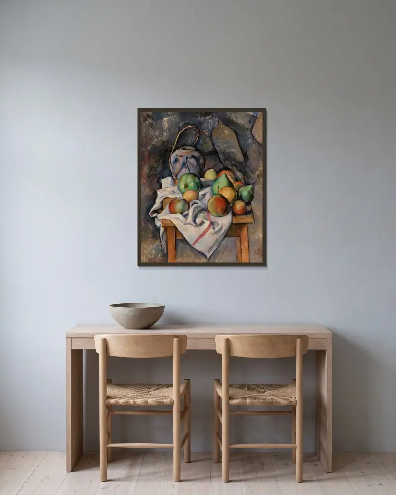 Ginger Jar (Pot de gingembre) av Paul Cézanne inramad på en vägg