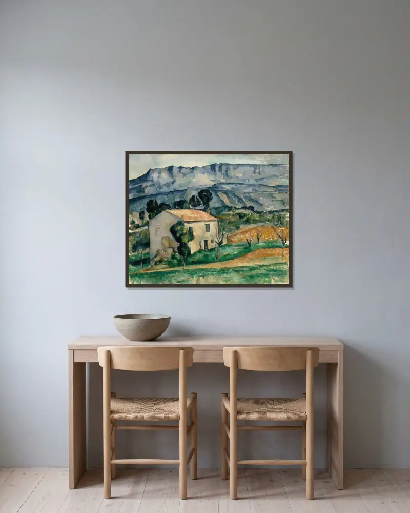 Dom w Prowansji, Paul Cézanne w ramie na ścianie