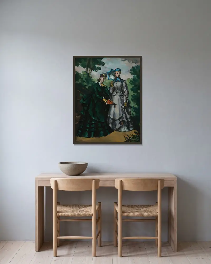 Promenáda, Paul Cézanne v rámu na stěně