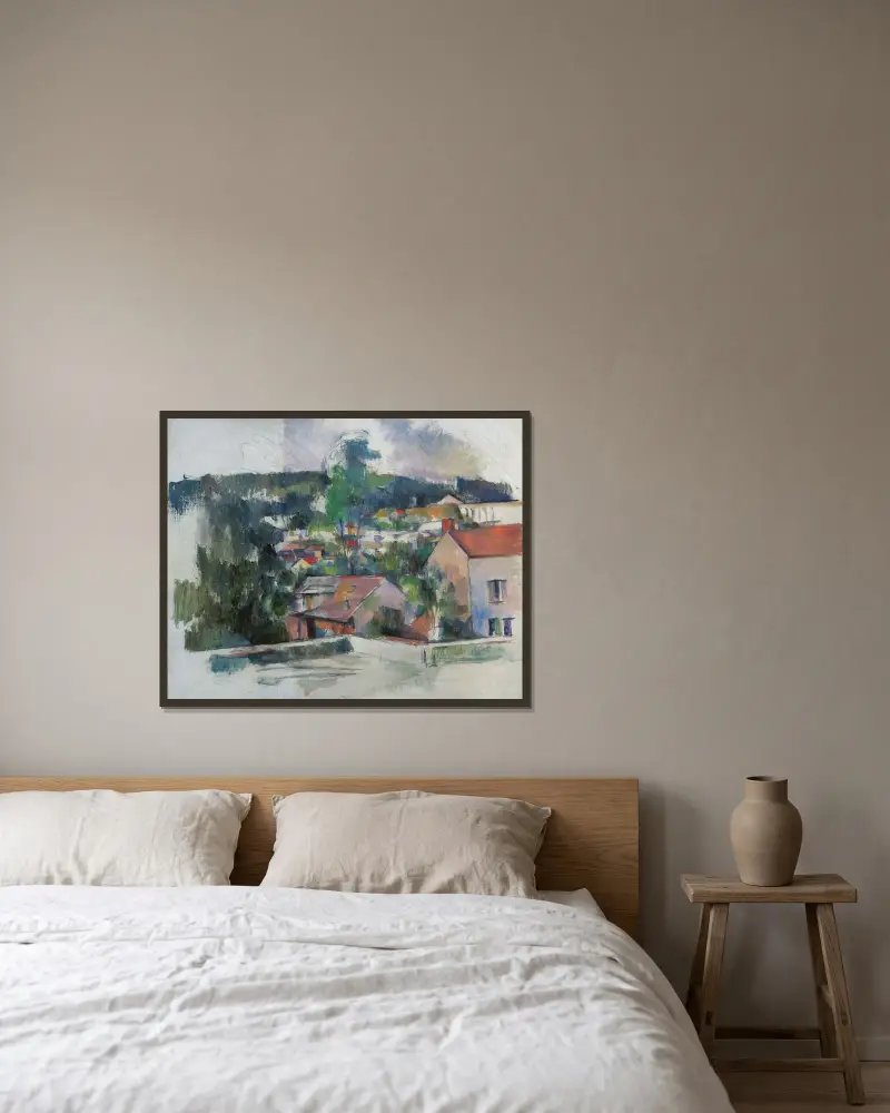 Krajina, Paul Cézanne v rámu na stěně
