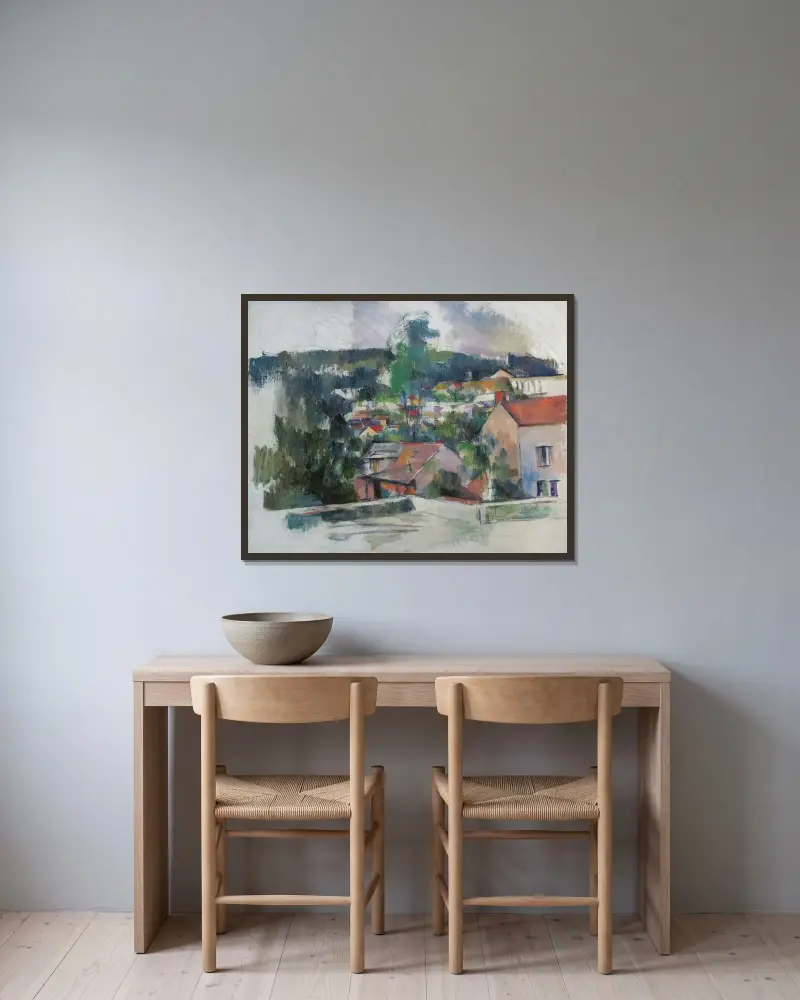 Krajina, Paul Cézanne v rámu na stěně