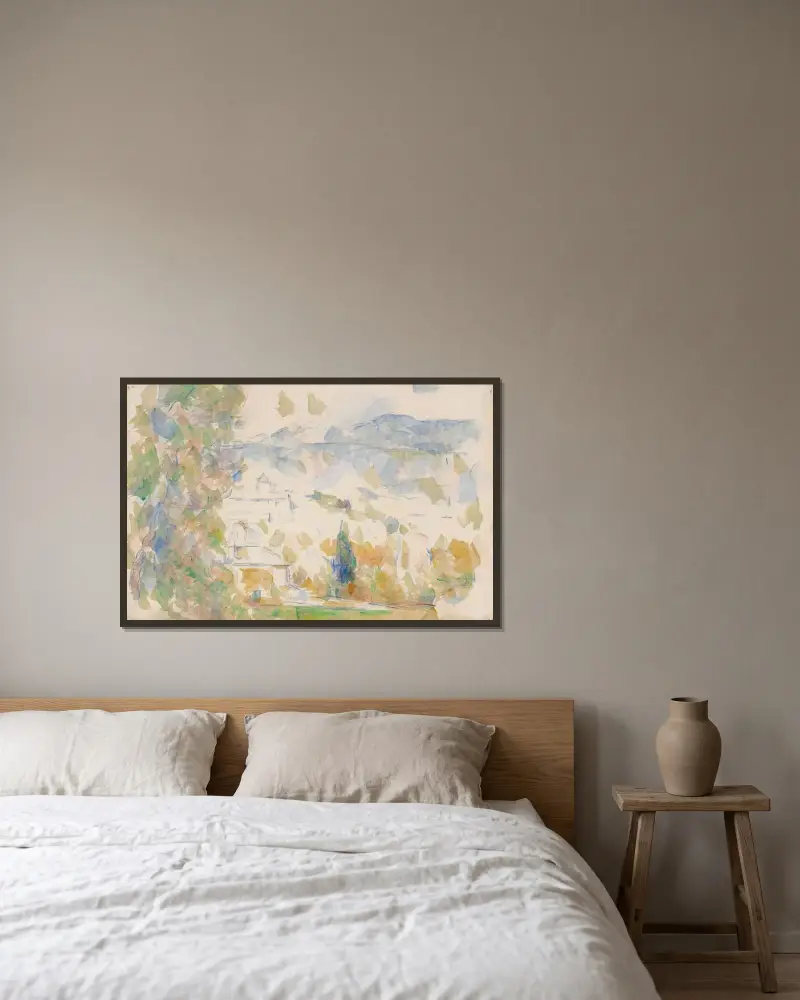 Bastiderna Lou Deven och Barbaroux av Paul Cézanne inramad på en vägg