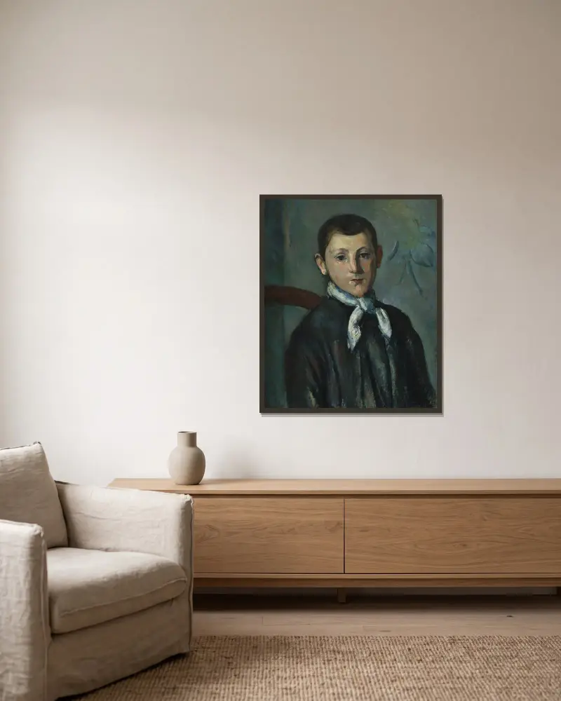 Louis Guillaume av Paul Cézanne inramad på en vägg