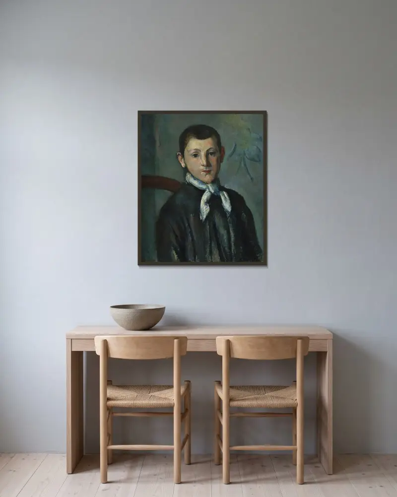 Louis Guillaume av Paul Cézanne inramad på en vägg