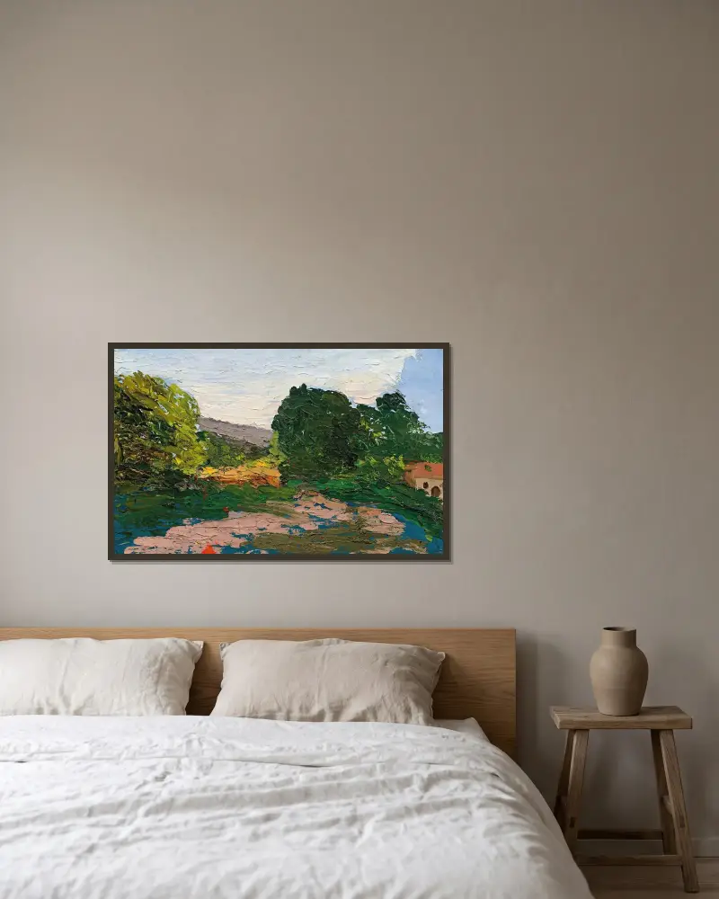 Krajina v Midi, Paul Cézanne v rámu na stěně