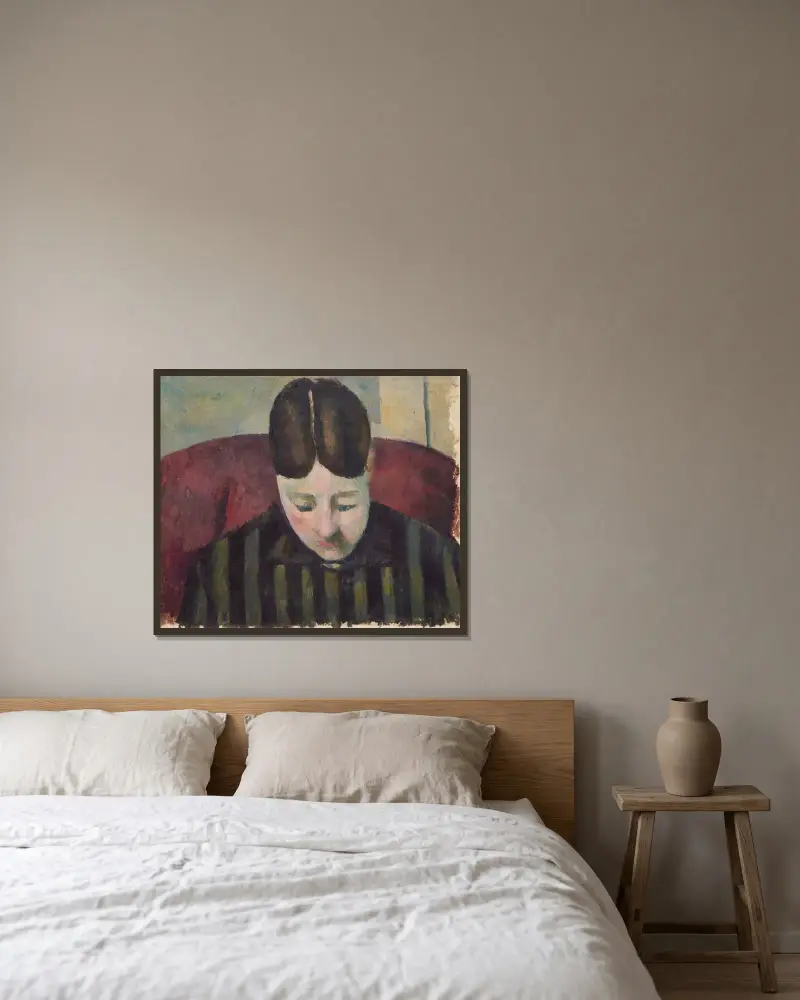 Portret pani Cézanne, 1877, Paul Cézanne w ramie na ścianie