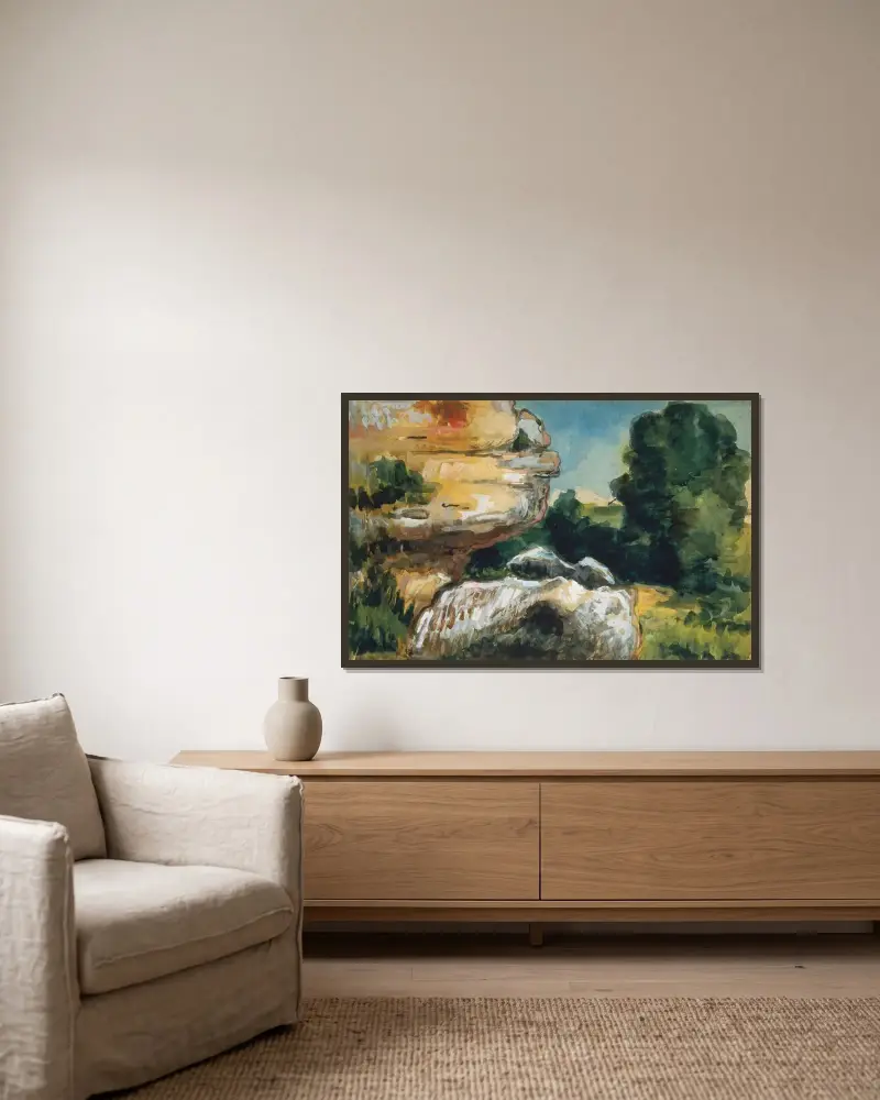 Skały, Paul Cézanne w ramie na ścianie