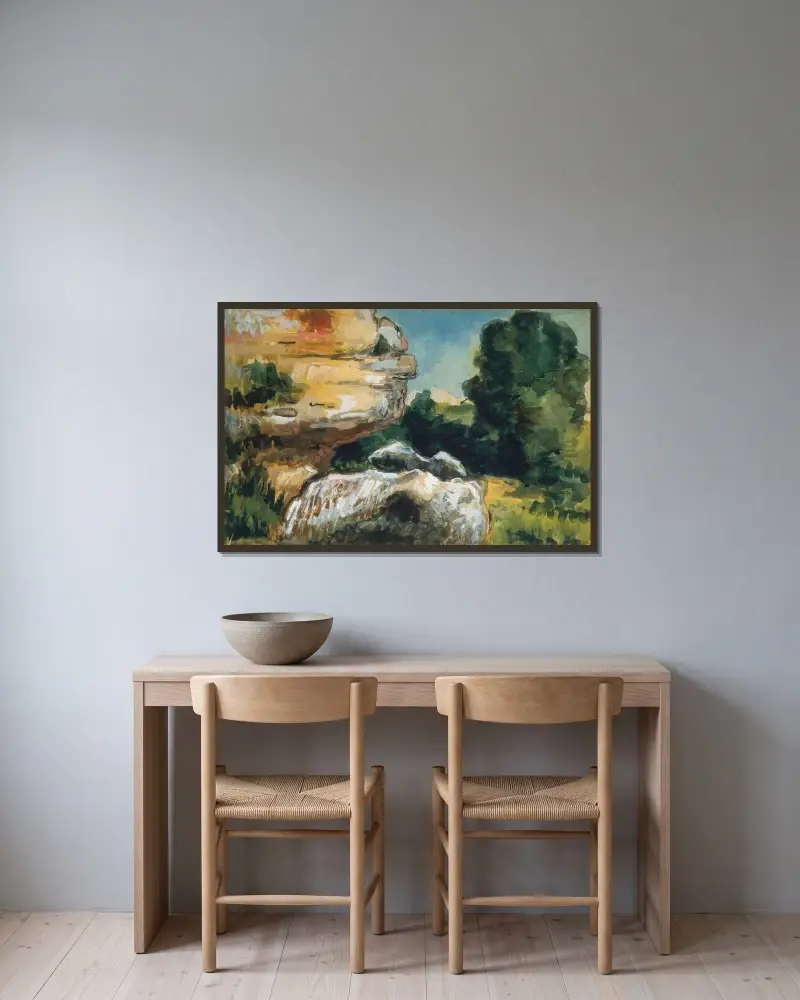 Skały, Paul Cézanne w ramie na ścianie