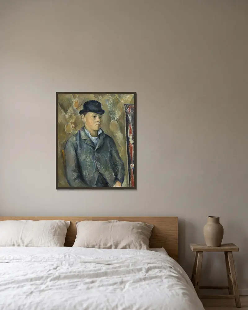 The Artist’s Son,Paul av Paul Cézanne inramad på en vägg