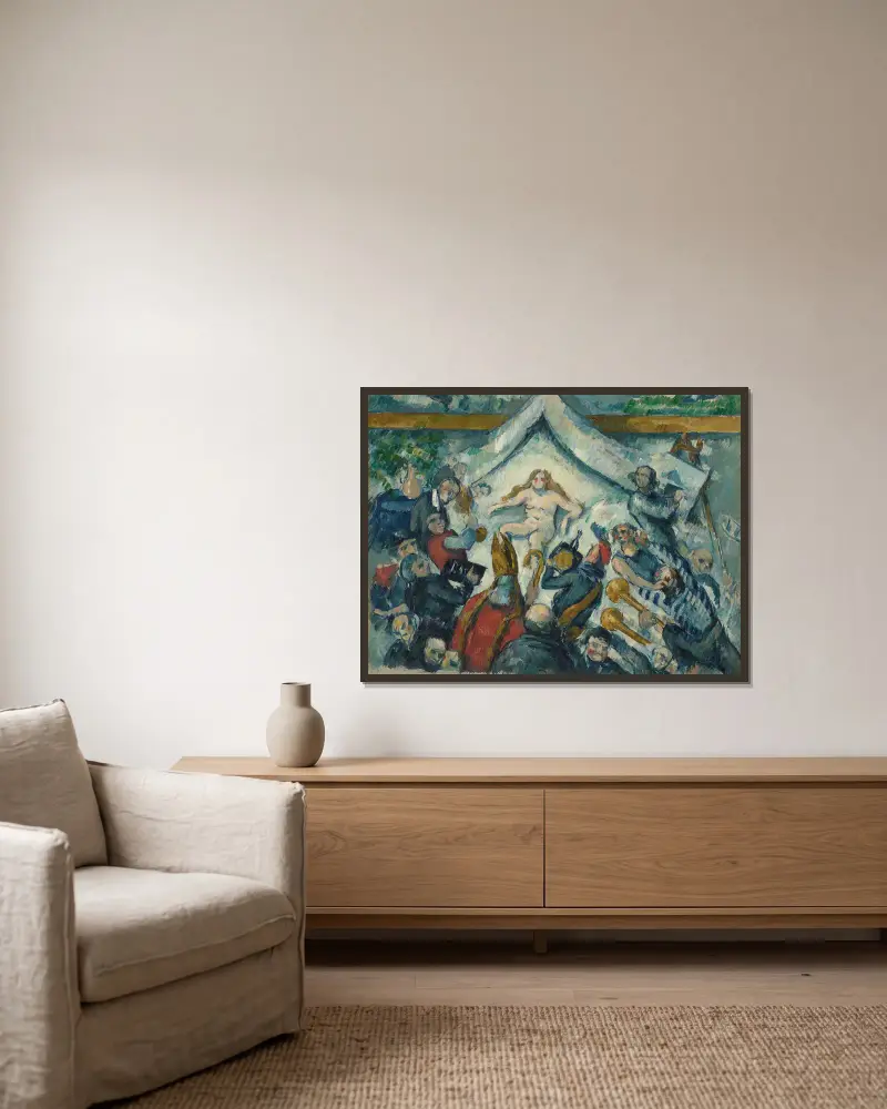 Věčný ženský princip, Paul Cézanne v rámu na stěně