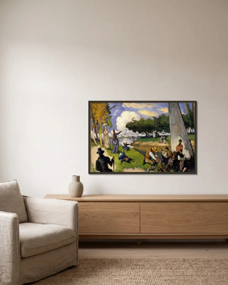 Rybacy (scena fantastyczna), Paul Cézanne w ramie na ścianie