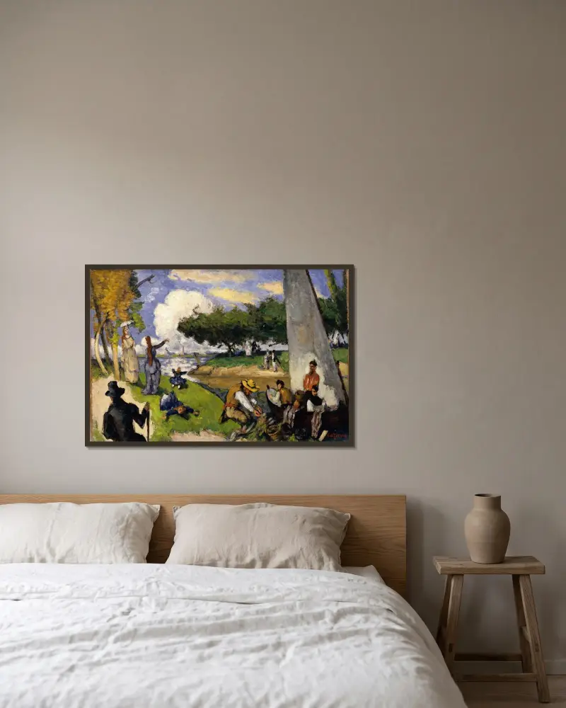 Rybacy (scena fantastyczna), Paul Cézanne w ramie na ścianie