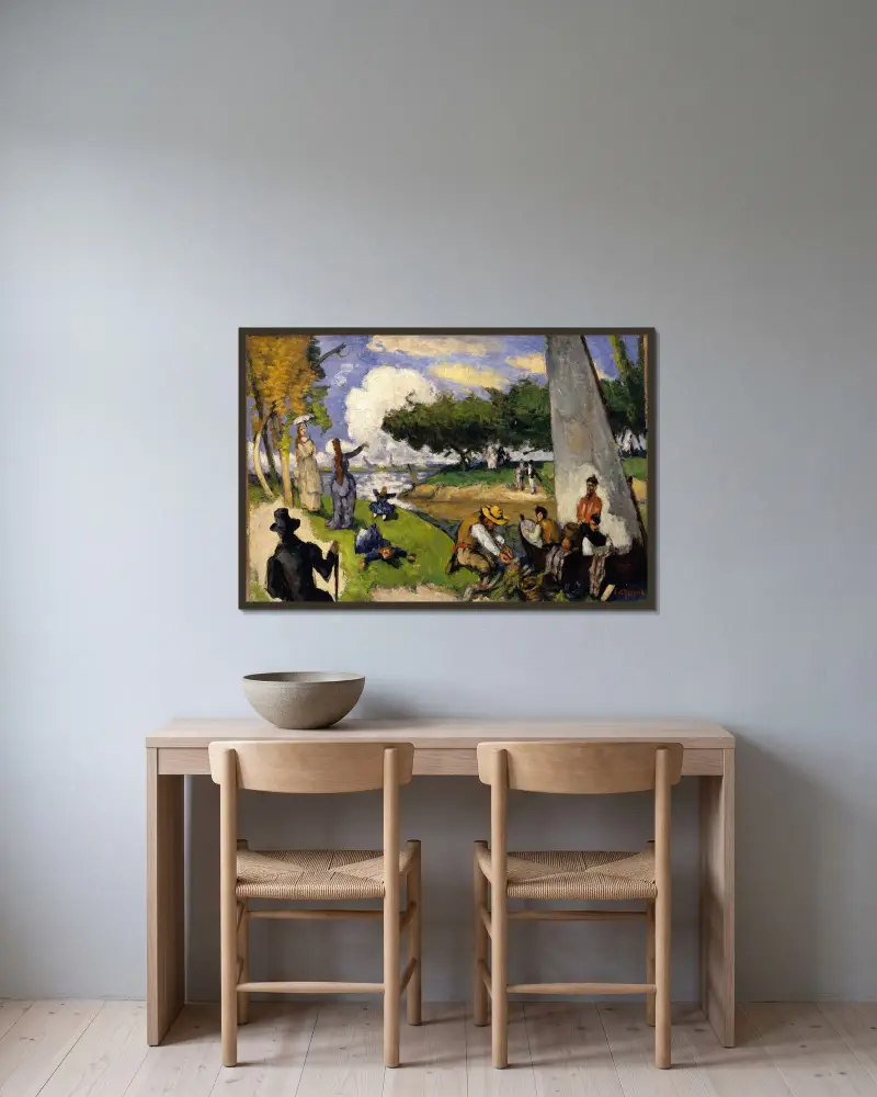 Rybacy (scena fantastyczna), Paul Cézanne w ramie na ścianie