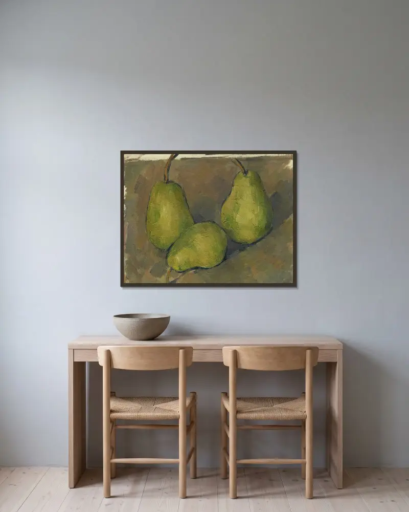 Trzy gruszki, Paul Cézanne w ramie na ścianie