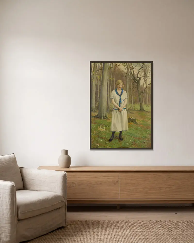 Trhání kopretin, Paul Fischer v rámu na stěně