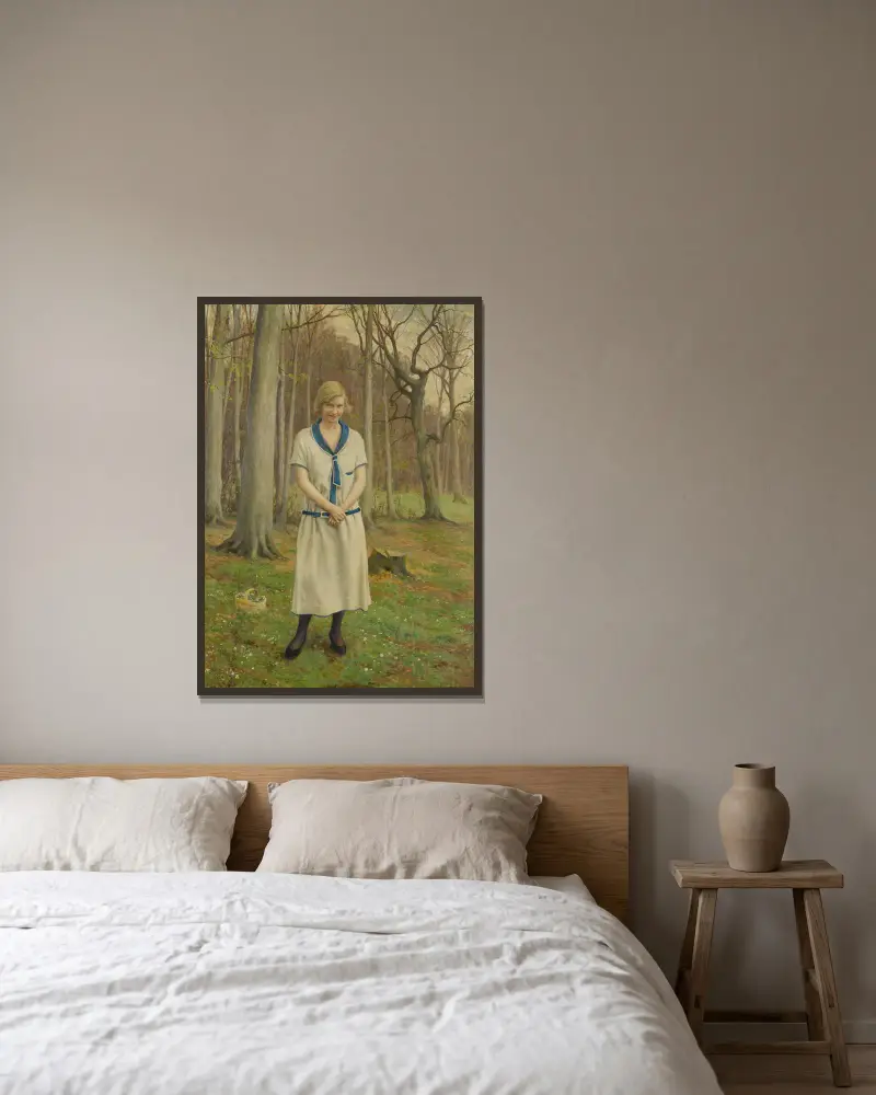 Trhání kopretin, Paul Fischer v rámu na stěně