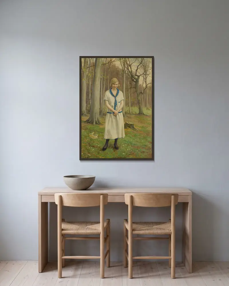 Trhání kopretin, Paul Fischer v rámu na stěně