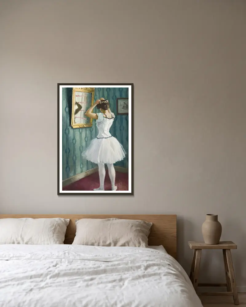 Vorbereitungen zum Ballett von Paul Fischer gerahmt an einer Wand