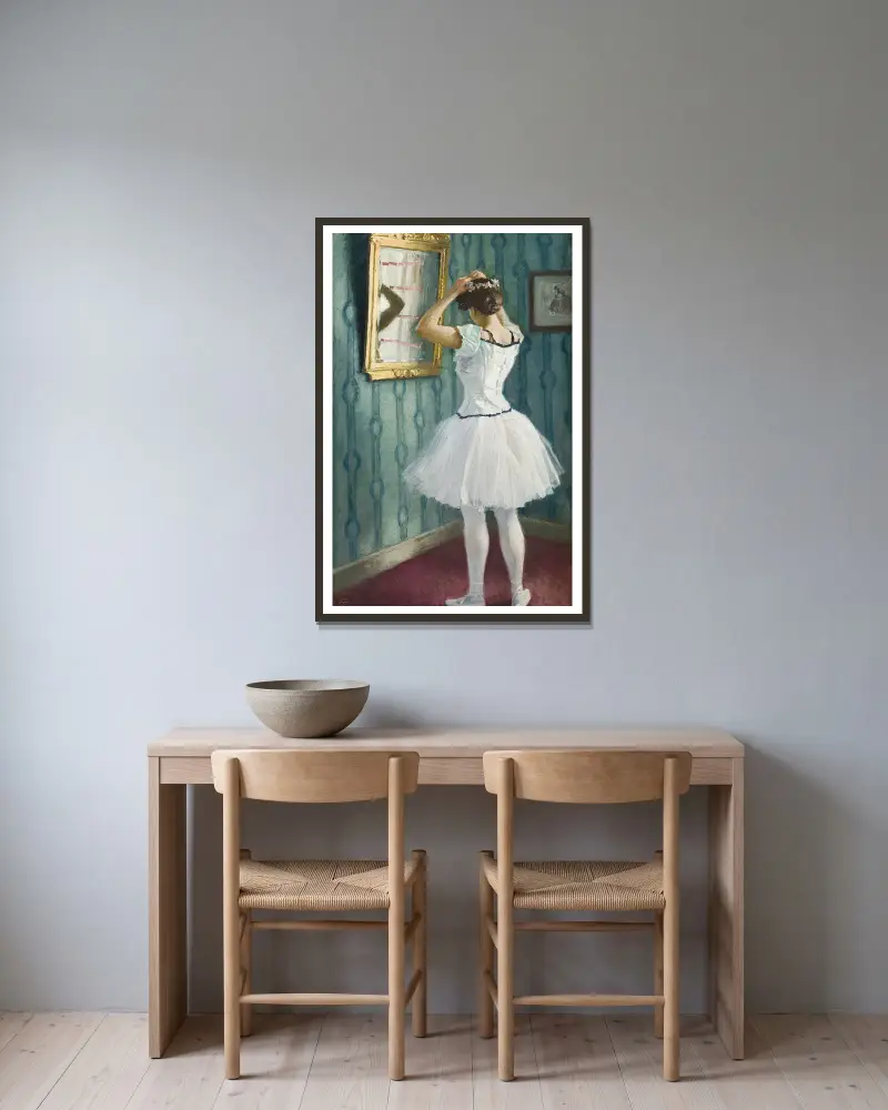 Vorbereitungen zum Ballett von Paul Fischer gerahmt an einer Wand