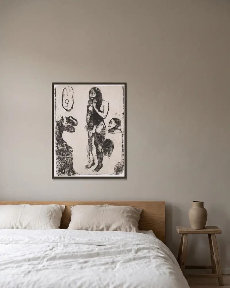 Eva von Paul Gauguin gerahmt an einer Wand