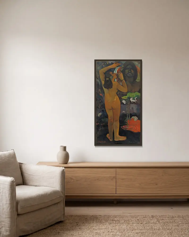 Hina Tefatou (Księżyc i Ziemia), Paul Gauguin w ramie na ścianie